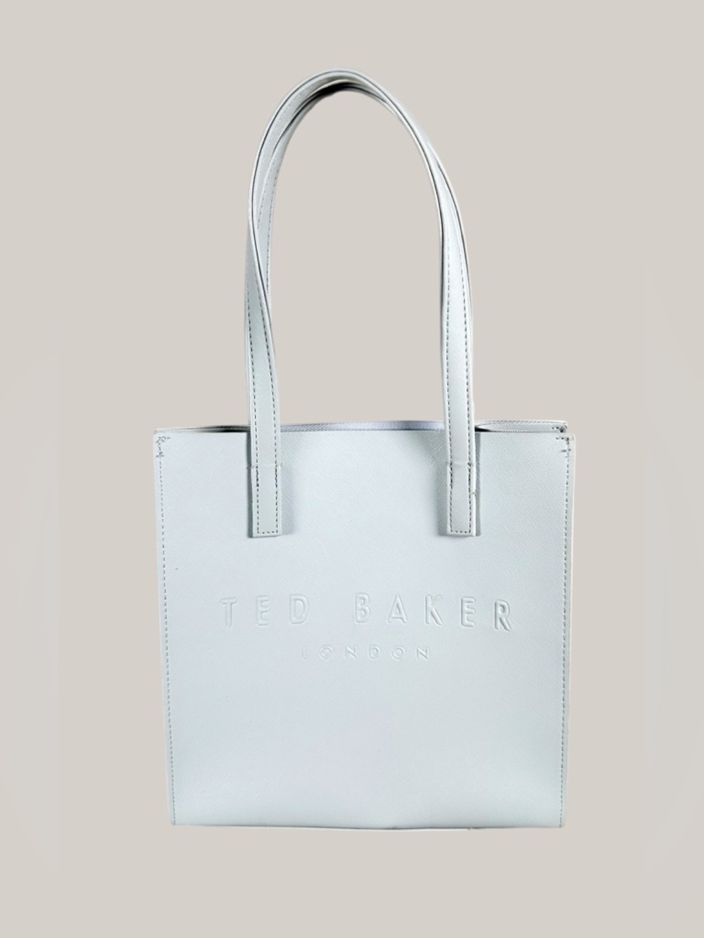 Ted Baker Women’s Soocon Icon Grey Crosshatch Shopper Large Tote Bag - Picture 4 of 13